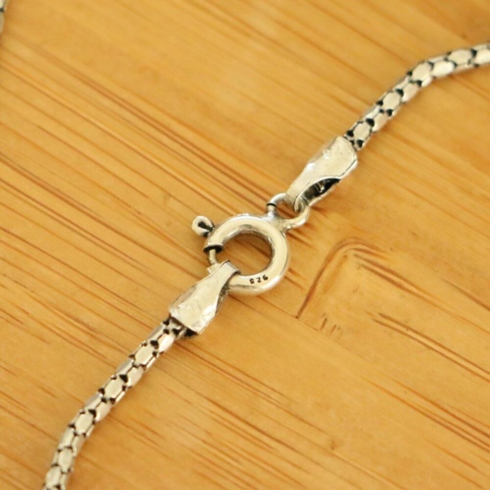 Sterling Silver SKULL & HAND'S BONE Men's Necklace - Picture 8 of 8